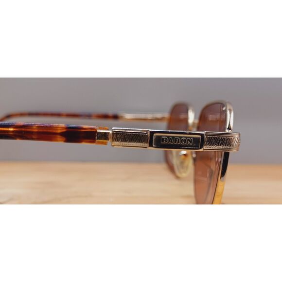 Baron Eyewear Baron Metal Collection A7073 54-14-140 Gold Eyeglasses Frames - Picture 4 of 16